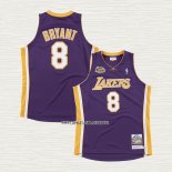 Kobe Bryant NO 8 Camiseta Los Angeles Lakers Icon 2000-01 Finals Bound Violeta