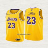 Lebron James NO 23 Camiseta Nino Los Angeles Lakers Icon Amarillo