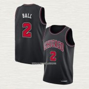 Lonzo Ball NO 2 Camiseta Chicago Bulls Statement 2021 Negro