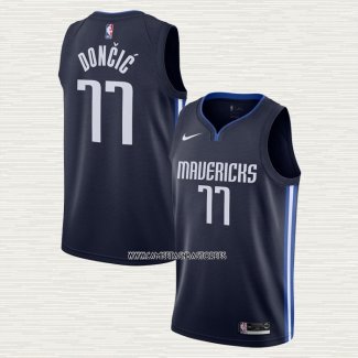 Luka Doncic NO 77 Camiseta Dallas Mavericks Statement 2019-20 Azul