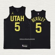 Malik Beasley NO 5 Camiseta Utah Jazz Statement 2022-23 Negro