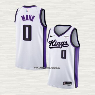 Malik Monk NO 0 Camiseta Sacramento Kings Association 2023-24 Blanco
