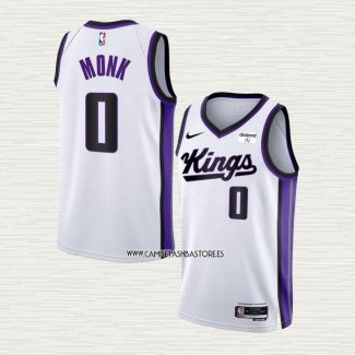 Malik Monk NO 0 Camiseta Sacramento Kings Association 2023-24 Blanco