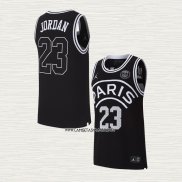 Michael Jordan NO 23 Camiseta AJ x PSG Negro