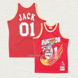 NO 01 Camiseta Houston Rockets x Cactus Jack Rojo