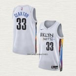 Nicolas Claxton NO 33 Camiseta Brooklyn Nets Ciudad 2022-23 Blanco