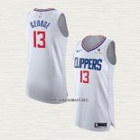 Paul George NO 13 Camiseta Los Angeles Clippers Association Autentico 2020-21 Blanco