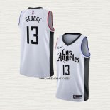 Paul George NO 13 Camiseta Los Angeles Clippers Ciudad 2019-20 Blanco