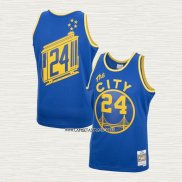 Rick Barry NO 24 Camiseta Golden State Warriors Mitchell & Ness 1966-67 Azul