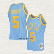 Robert Horry NO 5 Camiseta Los Angeles Lakers Mitchell & Ness 2001-02 Azul