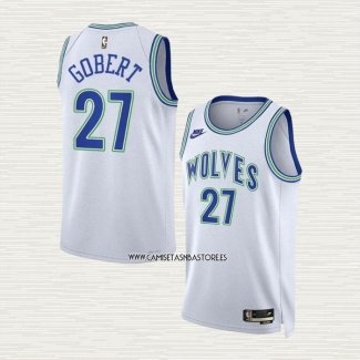 Rudy Gobert NO 27 Camiseta Minnesota Timberwolves Classic 2023-24 Blanco