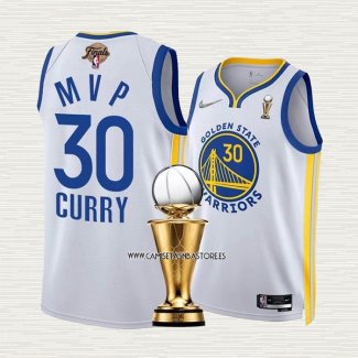 Stephen Curry NO 30 Camiseta Golden State Warriors MVP 2022 NBA Finals Blanco