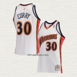 Stephen Curry NO 30 Camiseta Golden State Warriors Mitchell & Ness 2009-10 Blanco