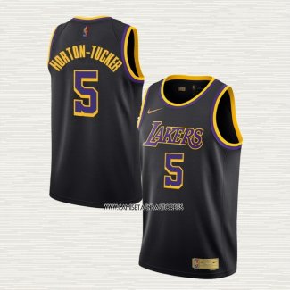 Talen Horton-Tucker NO 5 Camiseta Los Angeles Lakers Earned 2020-21 Negro