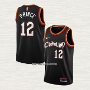 Taurean Princel NO 12 Camiseta Cleveland Cavaliers Ciudad 2020-21 Negro