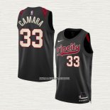 Toumani Camara NO 33 Camiseta Portland Trail Blazers Ciudad 2023-24 Negro