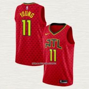 Trae Young NO 11 Camiseta Atlanta Hawks Statement 2019-20 Rojo