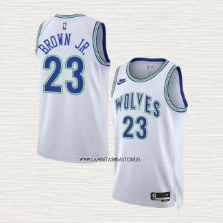 Troy Brown JR. NO 23 Camiseta Minnesota Timberwolves Classic 2023-24 Blanco