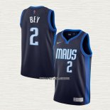 Tyler Bey NO 2 Camiseta Dallas Mavericks Earned 2020-21 Azul
