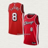 Zach Lavine NO 8 Camiseta Chicago Bulls Ciudad 2021-22 Rojo