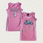 Allen Iverson NO 3 Camiseta Mujer Philadelphia 76ers Rosa