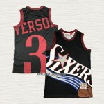 Allen Iverson NO 3 Camiseta Philadelphia 76ers Mitchell & Ness Big Face Negro
