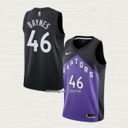 Aron Baynes NO 46 Camiseta Toronto Raptors Earned 2020-21 Negro Violeta