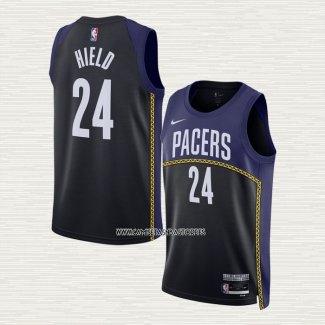 Buddy Hield NO 24 Camiseta Indiana Pacers Ciudad 2022-23 Azul