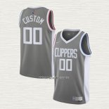 Camiseta Los Angeles Clippers Personalizada Earned 2020-21 Gris