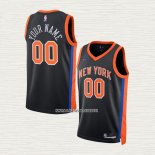 Camiseta New York Knicks Personalizada Ciudad 2022-23 Negro
