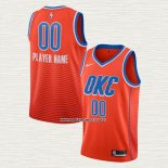 Camiseta Oklahoma City Thunder Personalizada Statement 2019-20 Naranja