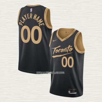 Camiseta Toronto Raptors Personalizada Ciudad 2020-21 Negro