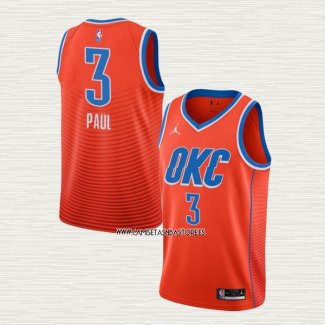 Chris Paul NO 3 Camiseta Oklahoma City Thunder Statement 2021 Naranja