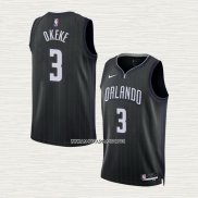 Chuma Okeke NO 3 Camiseta Orlando Magic Ciudad 2022-23 Negro