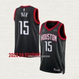 Daishen Nix NO 15 Camiseta Houston Rockets Statement 2023-24 Negro