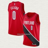 Damian Lillard NO 0 Camiseta Portland Trail Blazers Statement Rojo