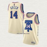 Danny Green NO 14 Camiseta Philadelphia 76ers Earned 2020-21 Crema