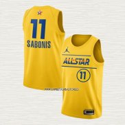 Domantas Sabonis NO 11 Camiseta Indiana Pacers All Star 2021 Oro