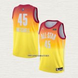 Donovan Mitchell NO 45 Camiseta Utah Jazz All Star 2023 Naranja