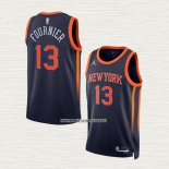 Evan Fournier NO 13 Camiseta New York Knicks Statement 2022-23 Negro