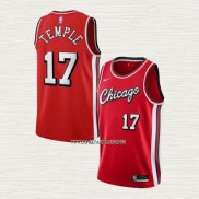 Garrett Temple NO 17 Camiseta Chicago Bulls Ciudad 2021-22 Rojo
