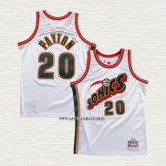 Gary Payton NO 20 Camiseta Seattle SuperSonics Retro Historic Blanco