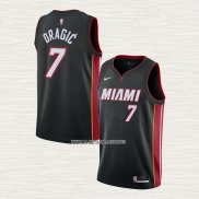 Goran Dragic NO 7 Camiseta Miami Heat Icon 2020-21 Negro
