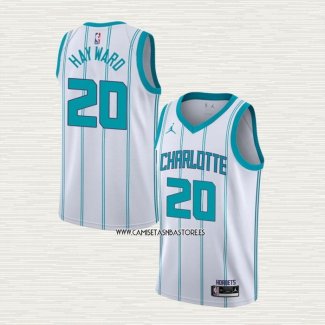 Gordon Hayward NO 20 Camiseta Charlotte Hornets Association 2020-21 Blanco