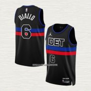 Hamidou Diallo NO 6 Camiseta Detroit Pistons Statement 2022-23 Negro