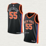 Isaiah Hartenstein NO 55 Camiseta New York Knicks Ciudad 2022-23 Negro