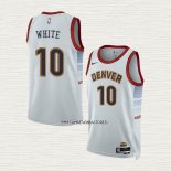Jack White NO 10 Camiseta Denver Nuggets Ciudad 2022-23 Blanco