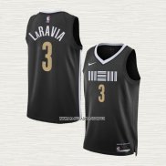 Jake Laravia NO 3 Camiseta Memphis Grizzlies Ciudad 2023-24 Negro