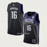 James Johnson NO 16 Camiseta Indiana Pacers Ciudad 2022-23 Azul