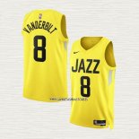 Jarred Vanderbilt NO 8 Camiseta Utah Jazz Icon 2022-23 Amarillo
